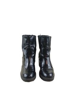 H&M Black Women's Mid-Calf Leather Boots